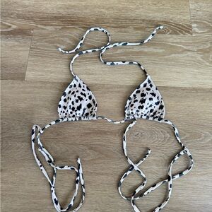 Leopard print bikini top
